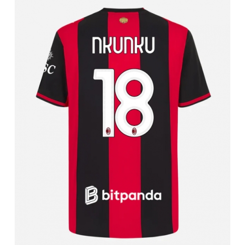 Billige Fotballdrakt AC Milan Christopher Nkunku #18 Replika Hjemmedrakt 2026-27 Kortermet Billige Fotballdrakt AC Milan Christopher Nkunku #18 Replika Hjemmedrakt 2026-27 Kortermet